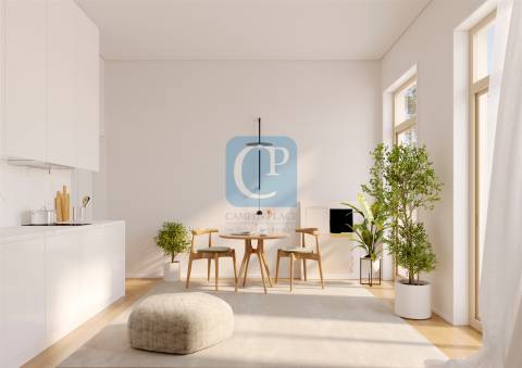 Apartamento T0 em construção no Empreendimento Moinho de Vento Flats em Leça da Palmeira