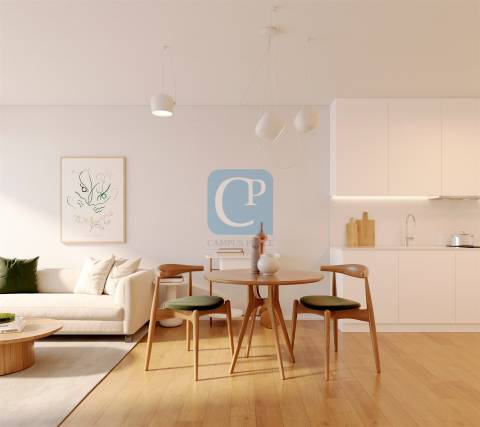 Apartamento T0 em construção no Empreendimento Moinho de Vento Flats em Leça da Palmeira