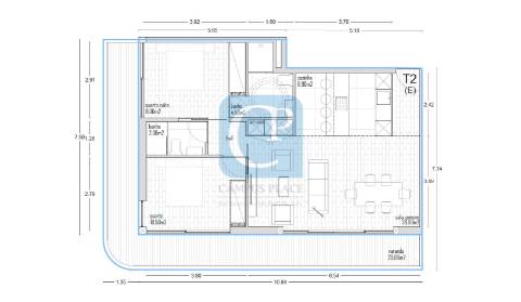 Apartamento T2 em construção no Empreendimento Valongo Urban, Valongo