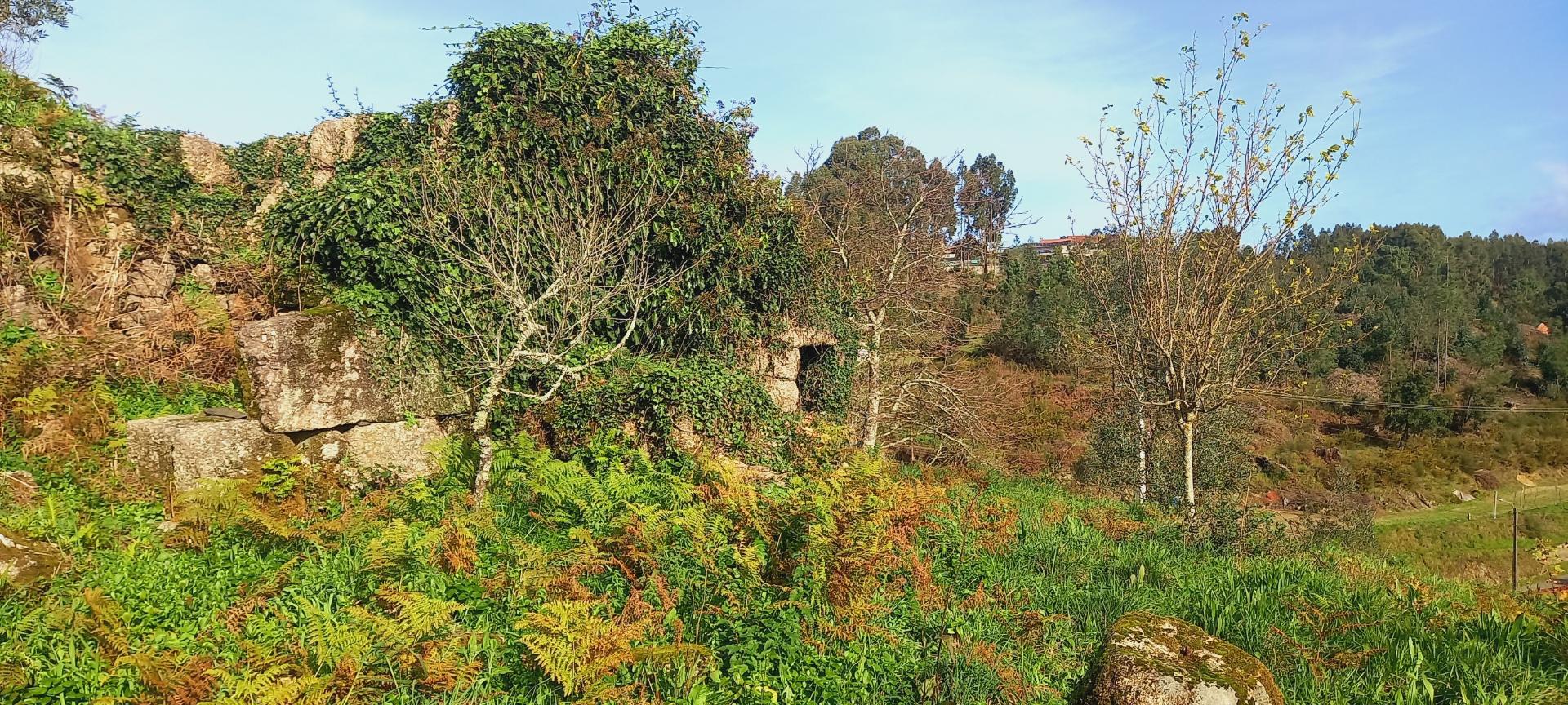 Terreno e ruína com vistas para o rio Douro