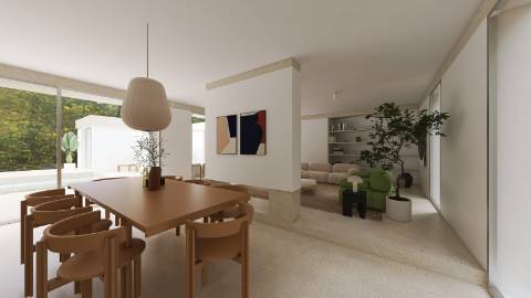 Terreno de 1180 m² com moradia contemporânea térrea de 210 m² I 6 quartos com piscina I Projeto de exceção aprovado com localização privilegiada I Aldeia de Estoi I Faro
