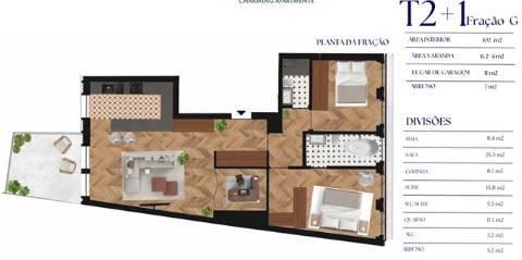 Apartamento T2 novo em Cedofeita, Porto, com elevador e garagem para venda.