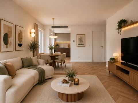 Apartamento T2 em Amoreiras, Piso 6 com elevador, boa orientação solar e vista ampla