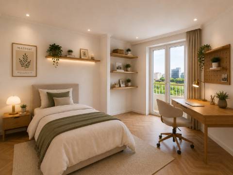 Apartamento T2 em Amoreiras, Piso 6 com elevador, boa orientação solar e vista ampla