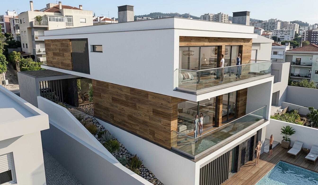 Moradia T5 com Piscina e Jardim em construção | Caxias | Oeiras