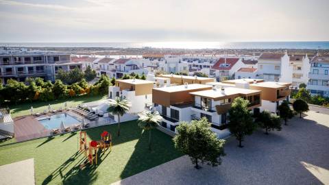 Nova penthouse T2, condomínio com piscina, junto Ria Formosa, em Cabanas de Tavira, Algarve