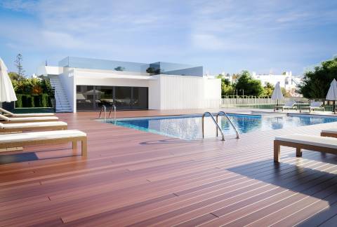 Nova penthouse T2, condomínio com piscina, junto Ria Formosa, em Cabanas de Tavira, Algarve