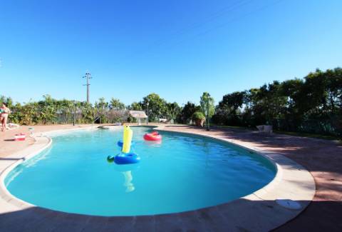 Quinta com moradia térrea T4, piscina com jardim, garagem e vinhas, em Campo Maior