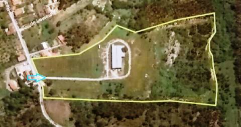 Lote de terreno de 60841m2 com armazém de 1200m2, em Pelariga, Pombal, Leiria
