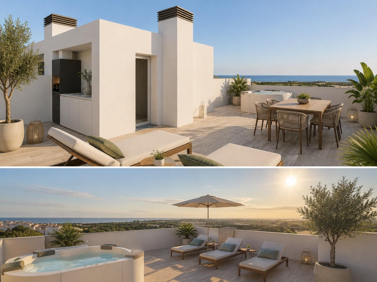 Penthouse T3 com varanda, jacuzzi e lugar de estacionamento em Tavira