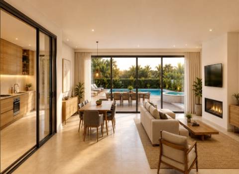 Lote com projeto aprovado, piscina e vistas de mar, centro de Tavira, Algarve