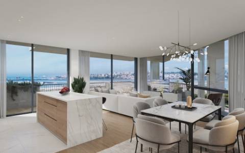 Apartamento T3 c/ Vistas sobre o Rio Douro e sobre o Mar