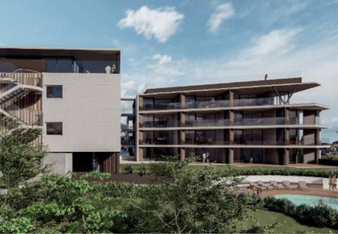 Apartamento T2 com jardim privado, piscina e garagem em Albufeira
