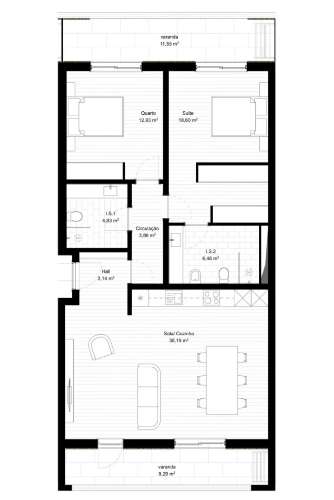 Apartamento T2com varanda para venda no centro de Portimão