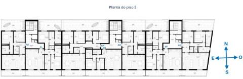 Apartamento T2 com terraço no último andar e garagem em Portimão