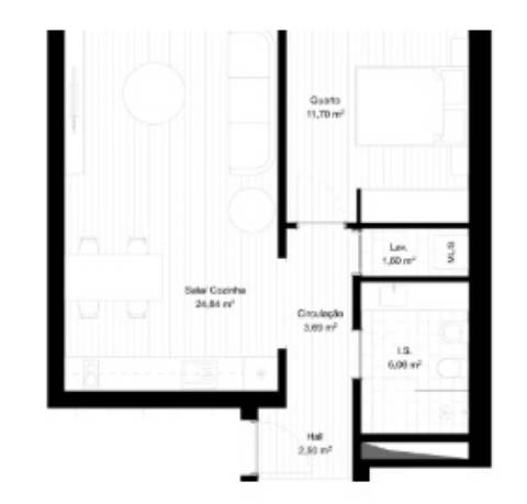 Apartamento T1 com garagem para venda no centro de Portimão