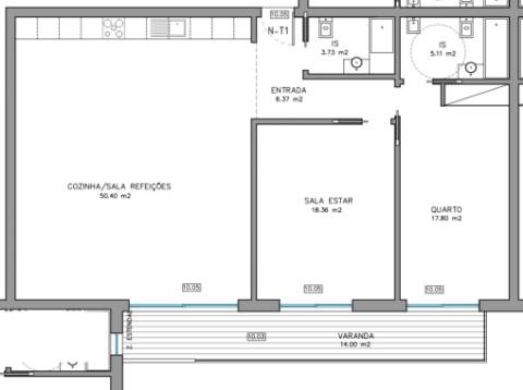 Apartamento T2, em fase de construção, para venda em Cabanas de Tavira