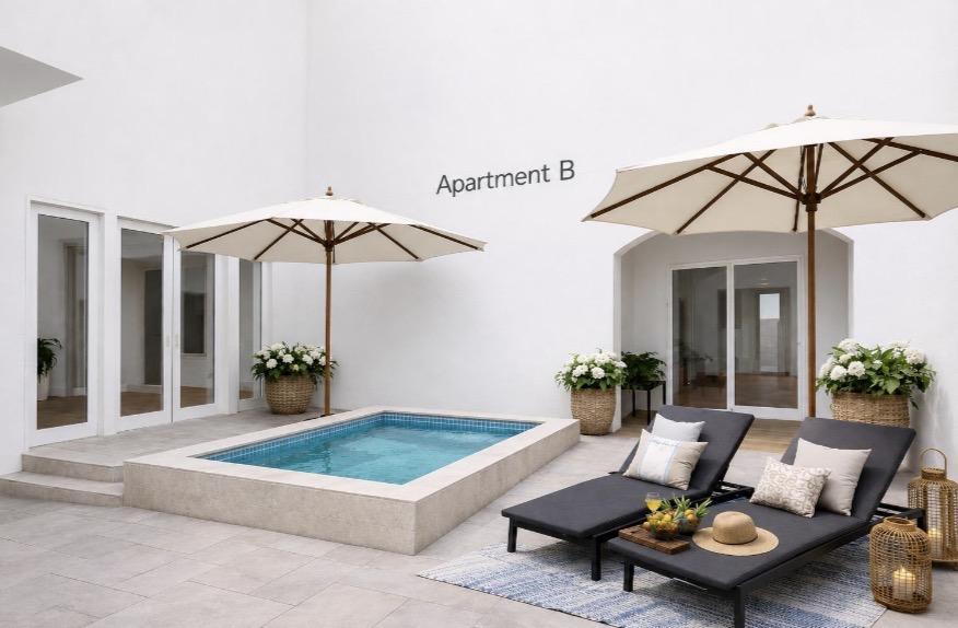 Apartamento T2 com Vista para a Ria Formosa, com logradouro e piscina em Vila Real de Santo António
