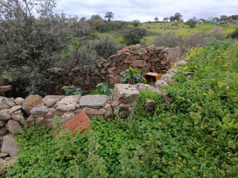 MORADIA ISOLADA EM RUÍNAS, PARA RECUPERAR COM TERRENO DE 1.560 M2 - AMPLIAR A 250 M2 - COM GARAGEM - PISCINA - ALCARIAS GRANDES - ALGARVE