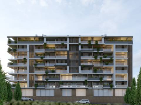 Penthouse T4+1 novo com piscina privativa e garagem em box