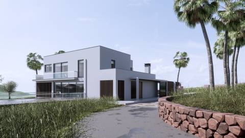 Moradia Isolada em construção com 4 suites de R/C e 1º piso com piscina e logradouro, garagem para 2 carros
