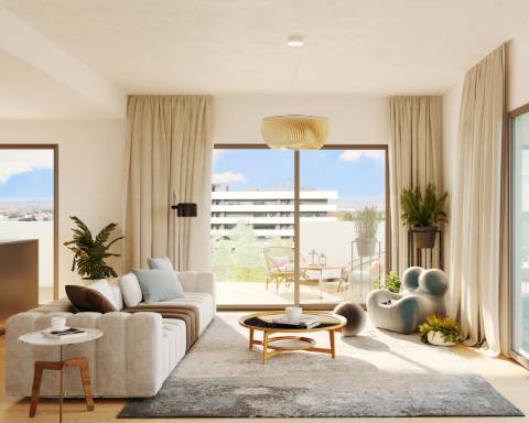 T1 Moderno com Vista Ria Formosa e Piscina no Rooftop - Faro