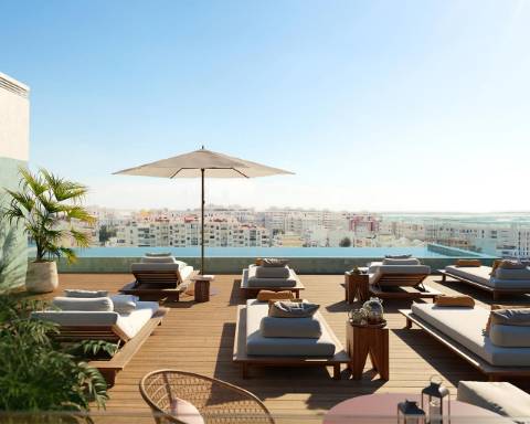 T1 Moderno com Vista Ria Formosa e Piscina no Rooftop - Faro