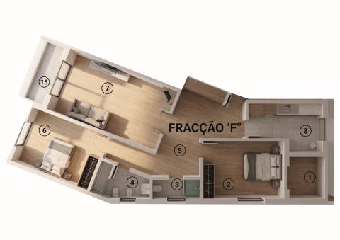 Apartamento T2 em Altura