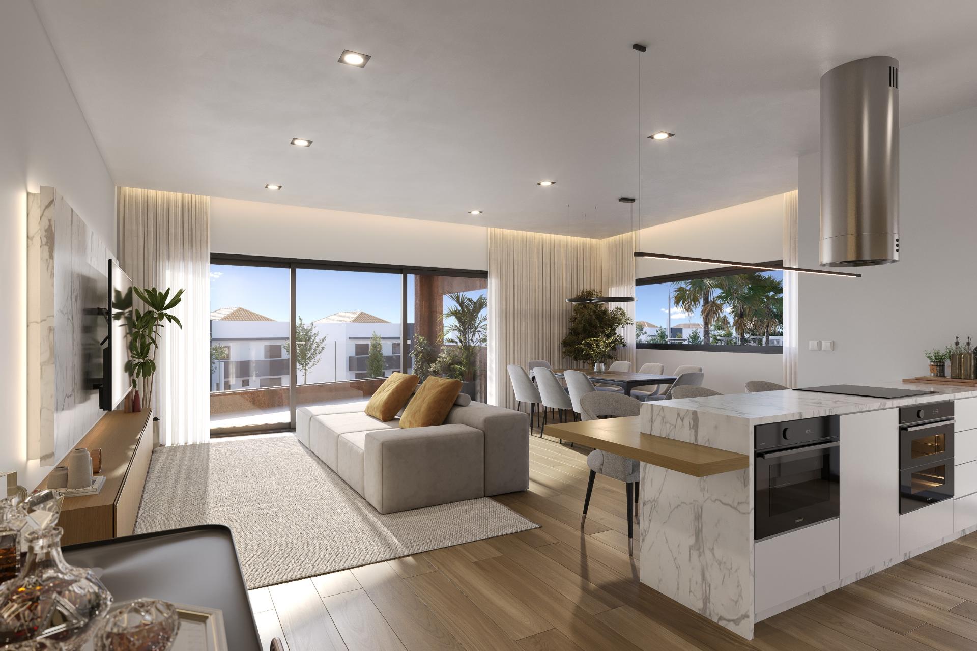 Apartamento T3, r/c, em empreendimento de luxo com piscina, SPA, jardim e ginásio em Tavira