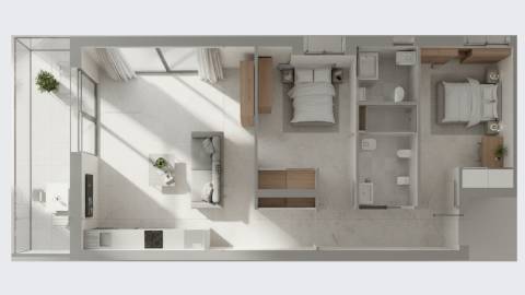 Apartamento T2 - 3º Andar