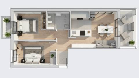 Apartamento T2 - 4º Andar