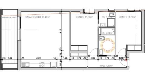 Apartamento T2 - 1º Andar