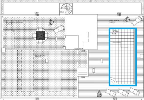 Apartamento T1 em Olhão, com terraço privativo e piscina.