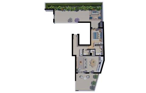 Apartamento T1 r/c com amplo terraço de 68.85 m2 e acabamentos de alta qualidade em empreendimento com piscina, Tavira