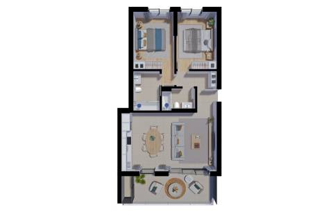 Apartamento T2 r/c com acabamentos de alta qualidade em empreendimento com piscina, Tavira