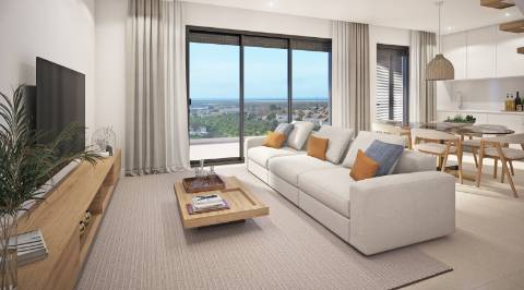 Apartamento T2, de 1.º andar, com varanda e muita luminosidade num empreendimento com piscina em Tavira