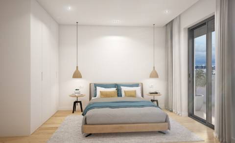 Apartamento T2, de 2.º andar, com varanda e muita luminosidade num empreendimento com piscina em Tavira