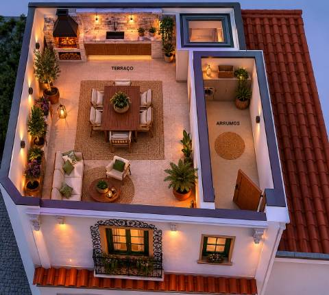 Moradia T1 de Luxo com Terraço Exclusivo no Centro de Loulé