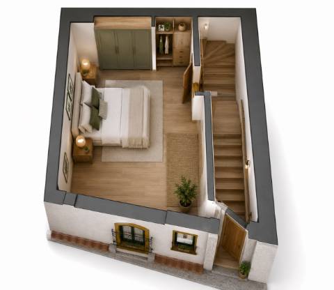 Moradia T1 de Luxo com Terraço Exclusivo no Centro de Loulé