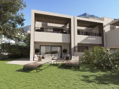 Moradia geminada T3 nova, com terraço e garagem.