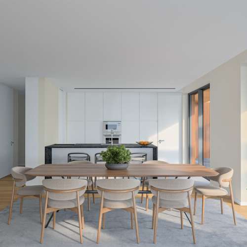 Apartamento T2 novo, com terraço e piscina.