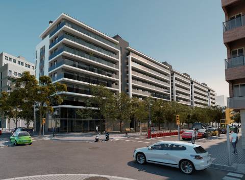 Apartamento T2 em construção, condomínio privado.