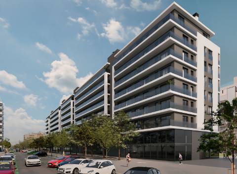 Apartamento T2 em construção, condomínio privado.