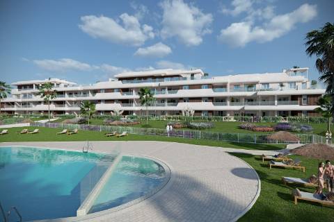 Apartamento 2 Quartos inserido no Golfe em condomínio fechado com piscina e jardim