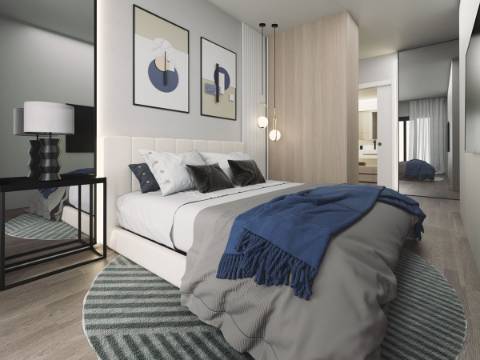 Apartamento T2 em construção, condomínio privado.