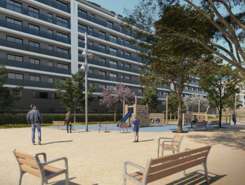 Apartamento T2 em construção, condomínio privado.