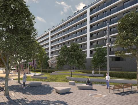 Apartamento T2 em construção, condomínio privado.