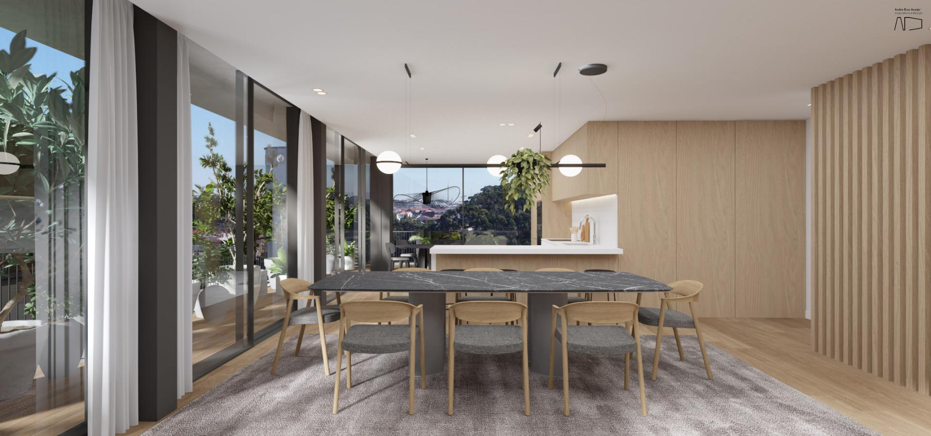 Apartamento T4 com varanda e estacionamento na Margem do Rio Douro
