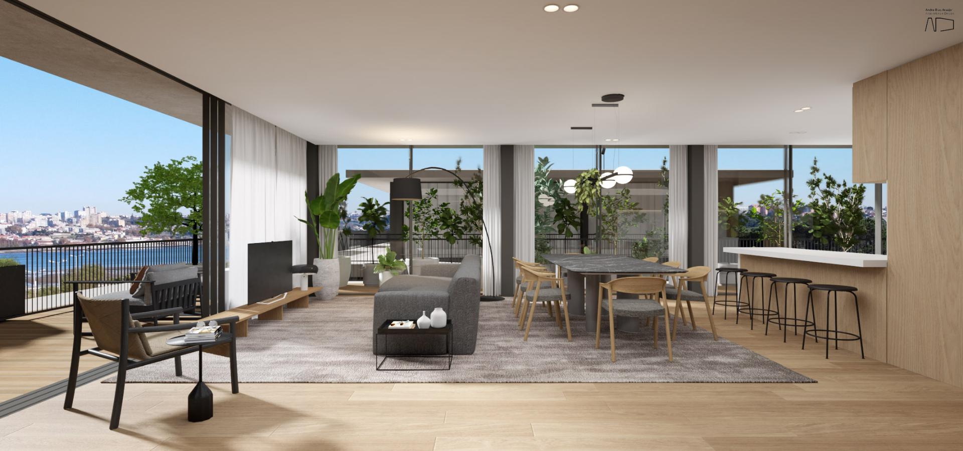 Apartamento T4 com varanda e estacionamento na Margem do Rio Douro