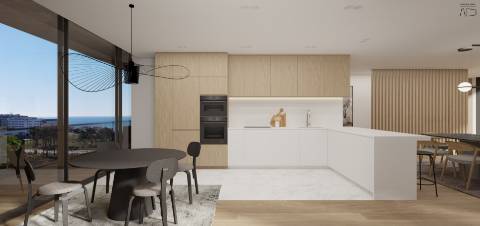 Apartamento T4 com varanda e estacionamento na Margem do Rio Douro